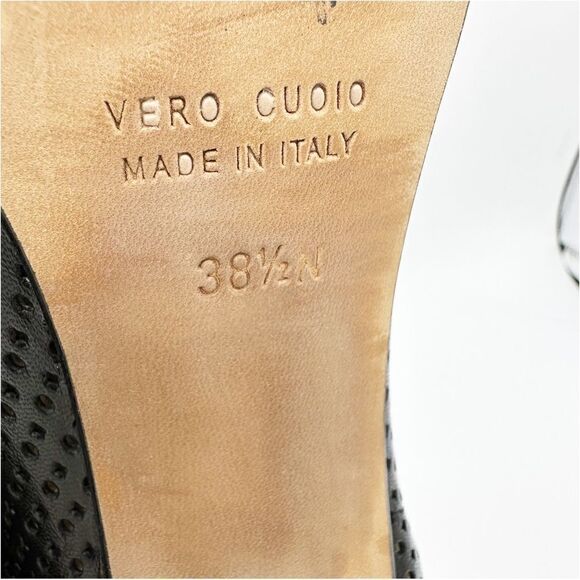 Taryn Rose Creamy Napa Mesh‎ Open Toe Spectator Heels Sz US 8 EUR 38.5 Narrow - Picture 11 of 15